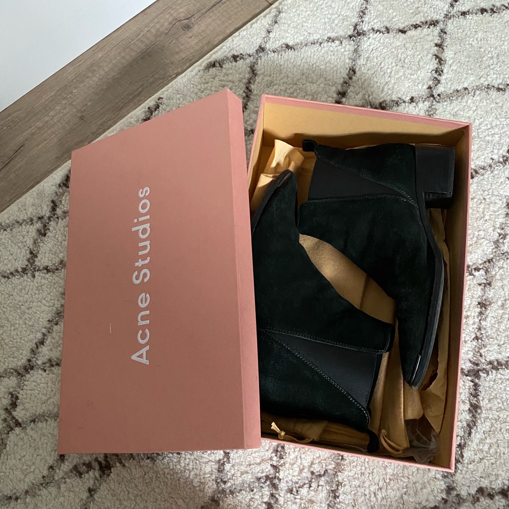 Acne Studios Jensen Boots - Emerald Suede - Sz 37